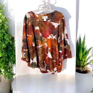 Alfred Dunner Autumn Asymmetrical Blouse